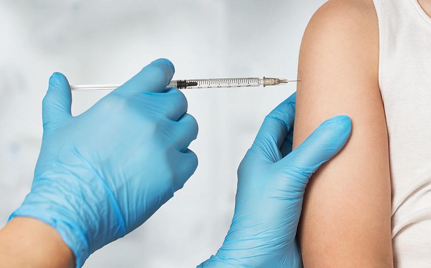 A child receiving a vaccination