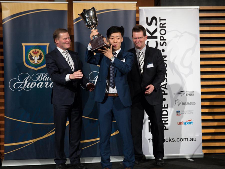 Man receiving award at Blues awards