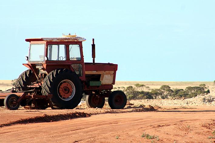 Old farm tractor 