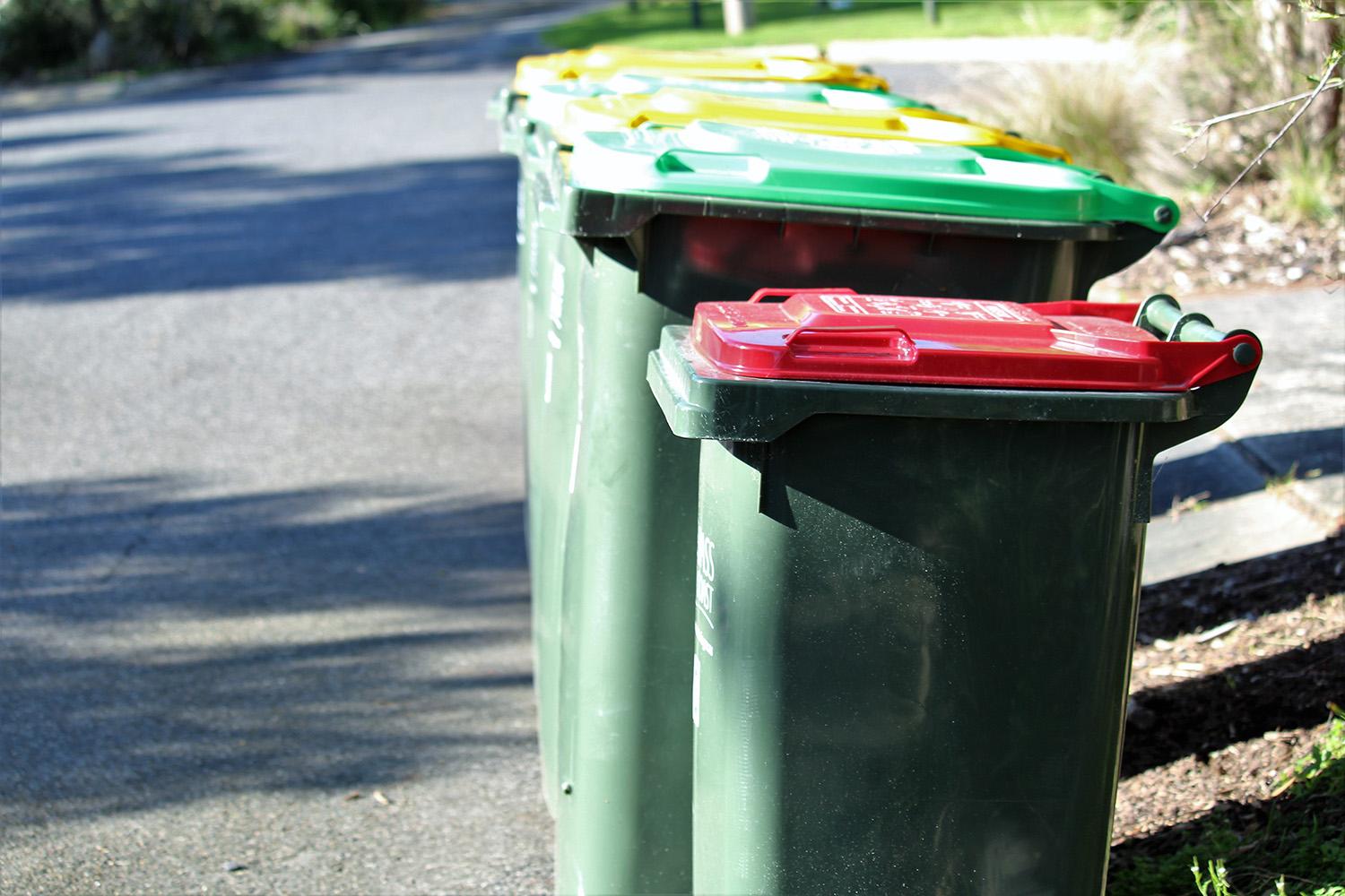 wheelie bins