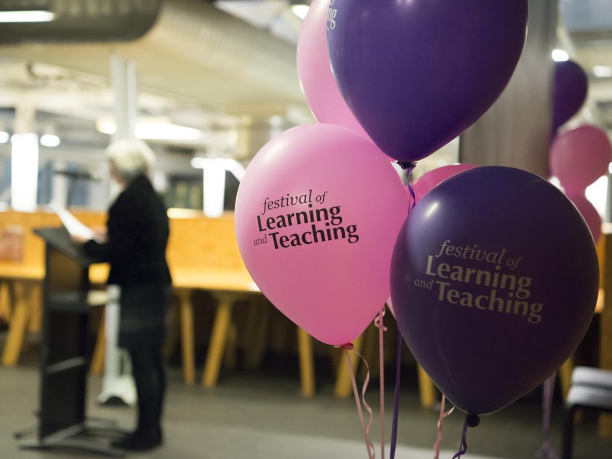 Festival of Learning and Teaching balloons