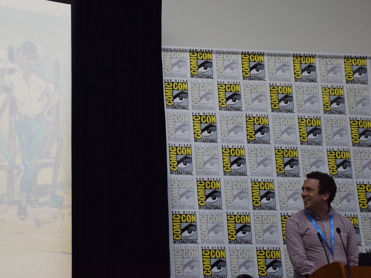 Dr Aaron Humphrey presents at San Diego Comic Con 2022