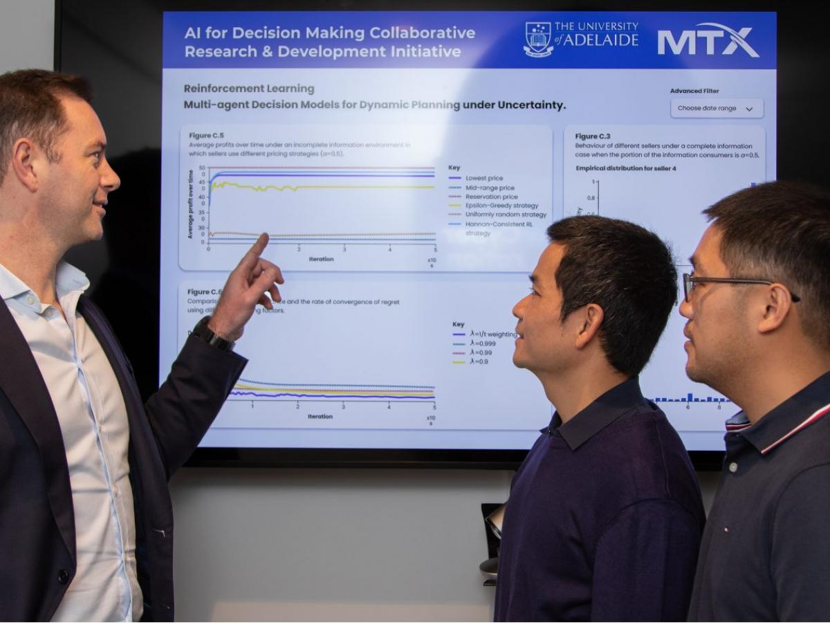 Ben Papps, Hung Nguyen, and Duong Nguyen look at decision models.