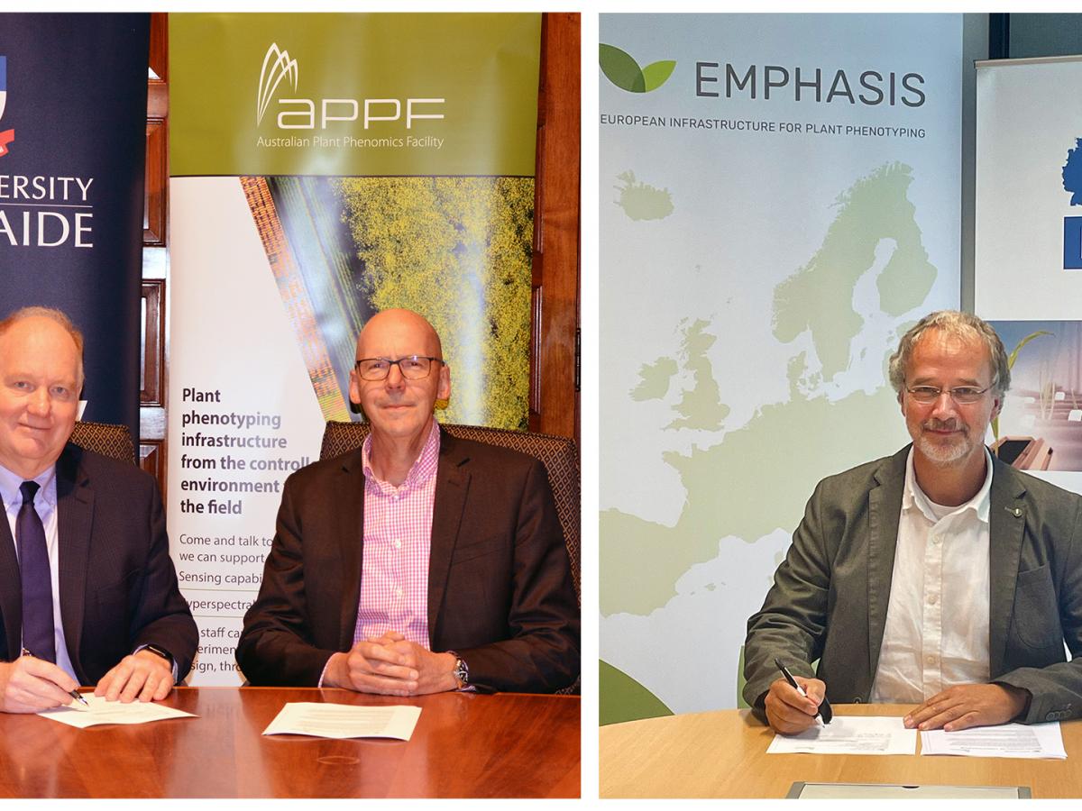 Anton Middelberg, Richard Dickmann and Ulrich Schurr signing a memorandum of understanding between APPF and EMPHASIS