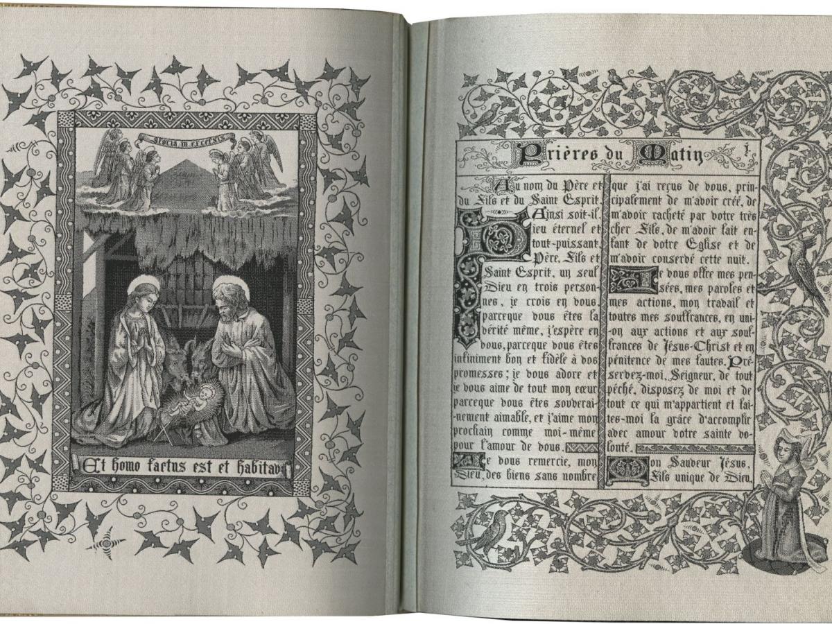 A woven Book of Hours