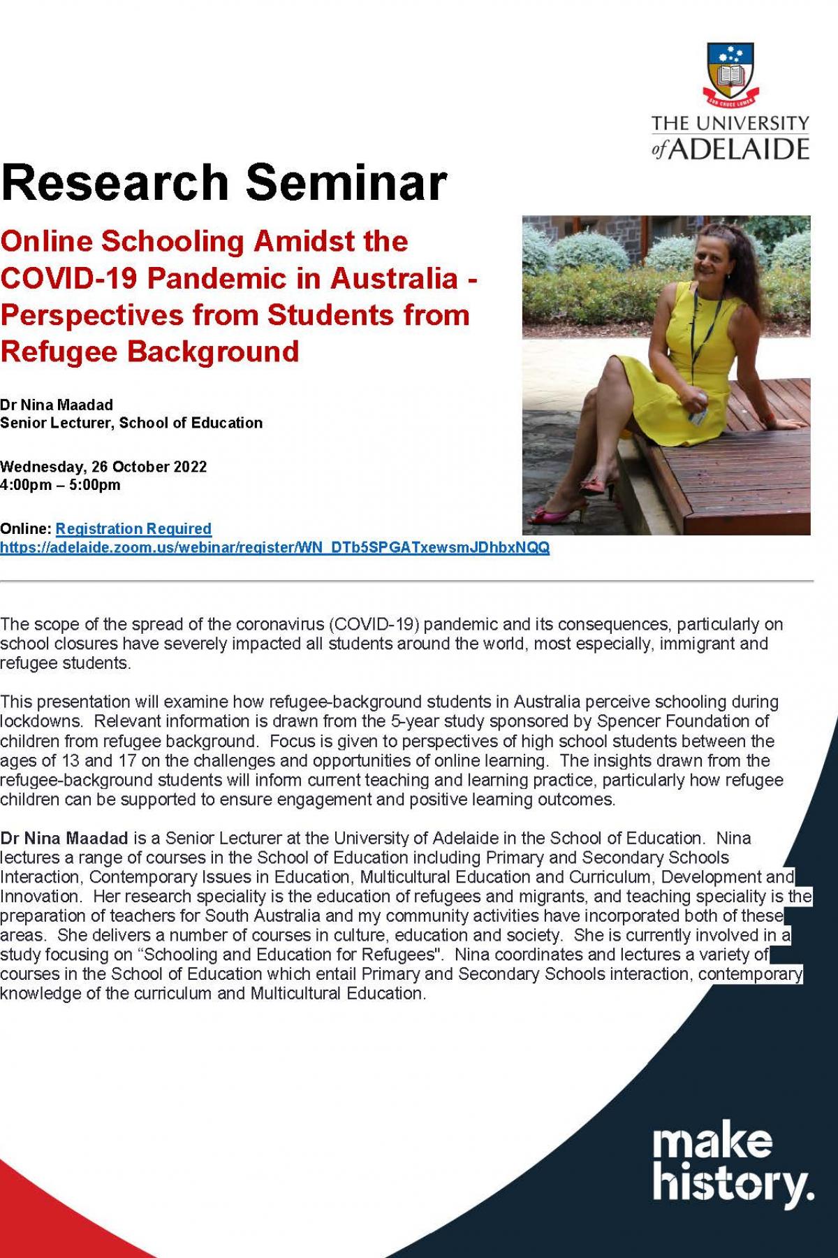 Online Research Seminar Flyer