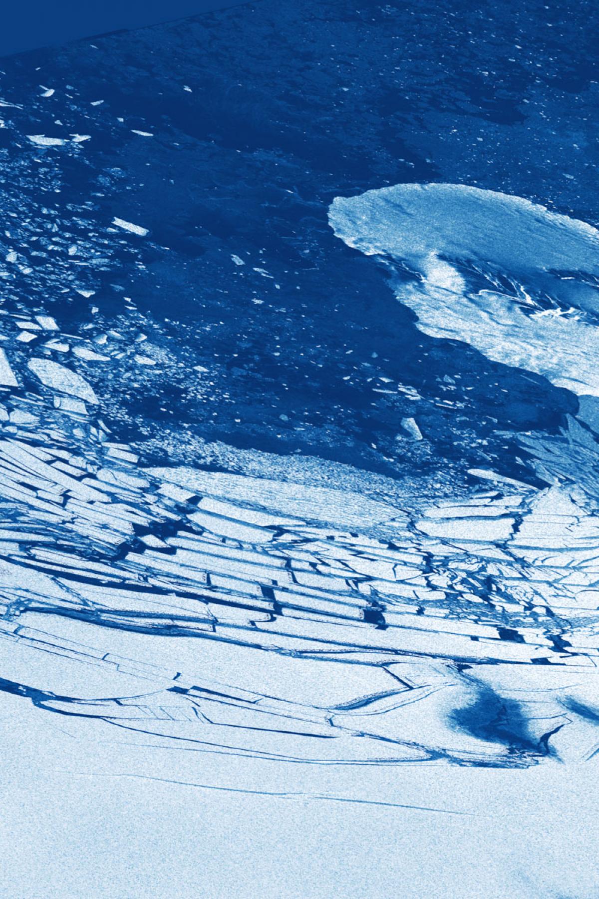Satellite imagery of the breakup of the Wilkins Ice Shelf