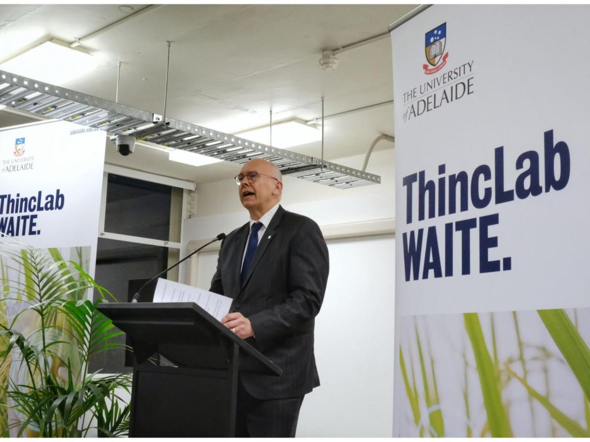 Hon David Pisoni at the launch of ThincLab Waite