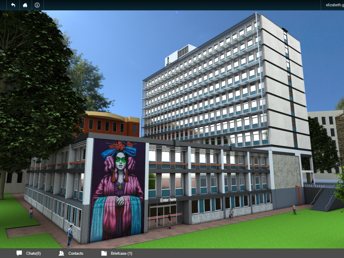 Virtual render of the Napier Building