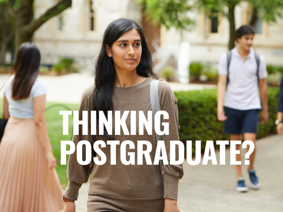 Student considering postgraduate study