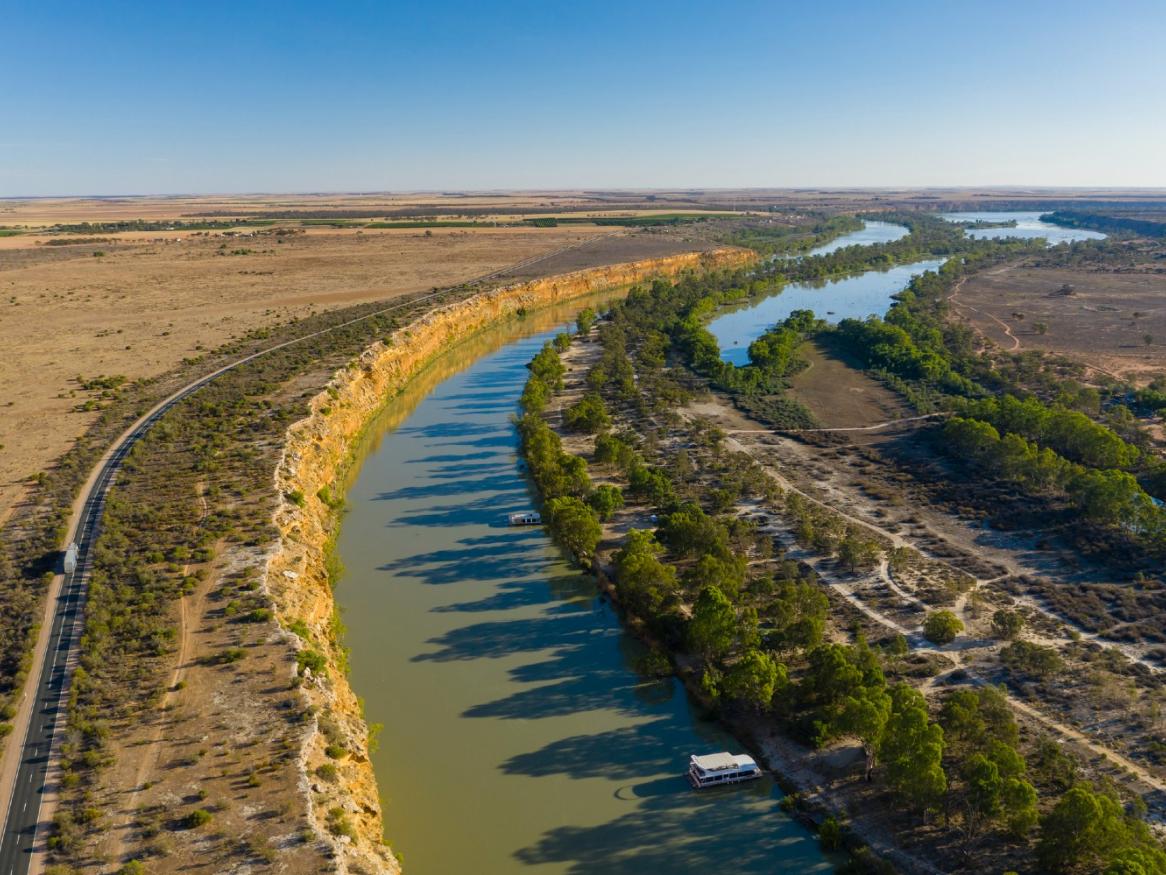 The Murray River at Big Bend, South Australia.
