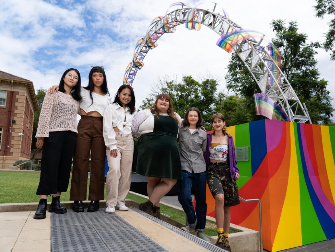 Adelaide university; architecture students; rainbow arch