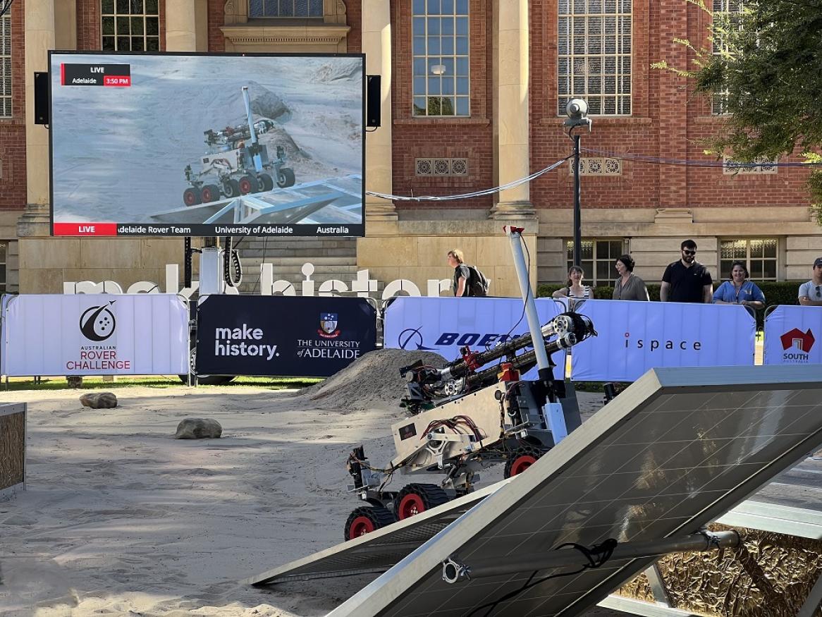 University of Adelaide rover competing in the ARCh 2023