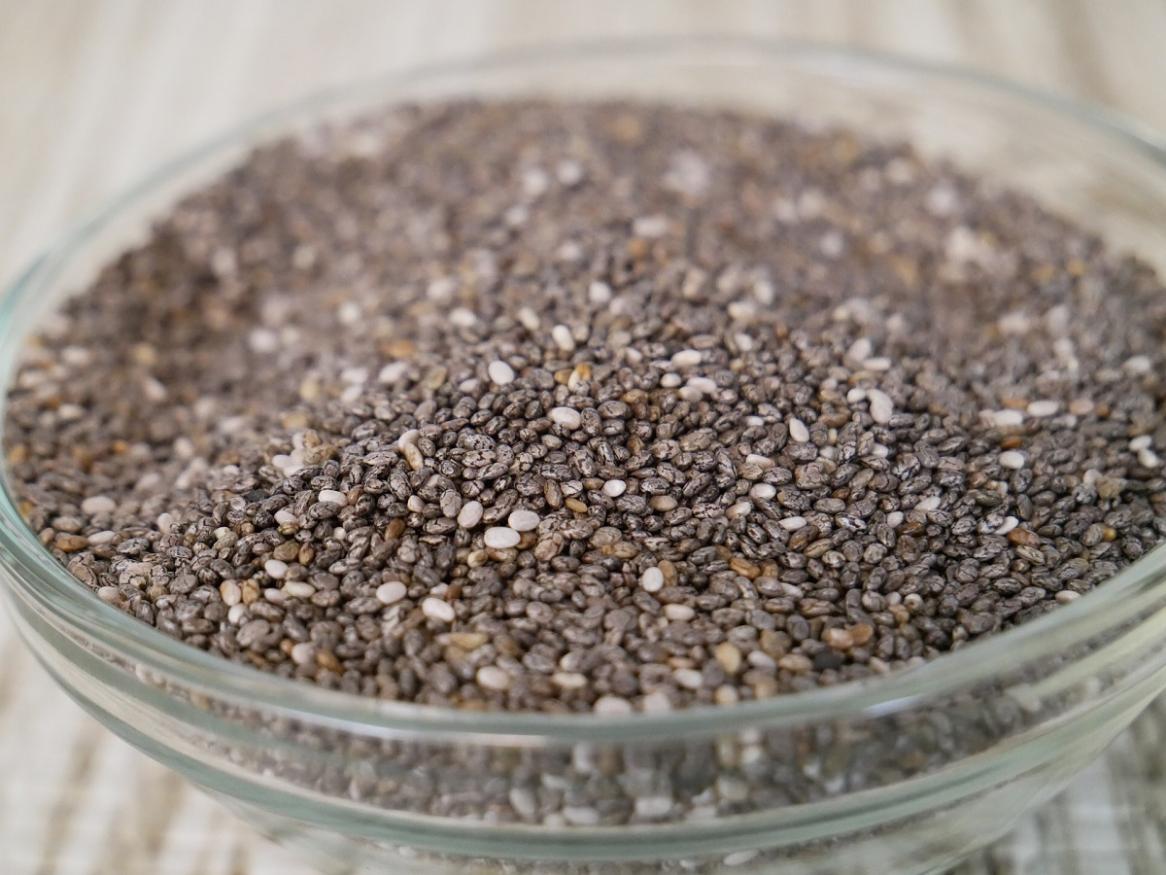 Bowl of chia seeds