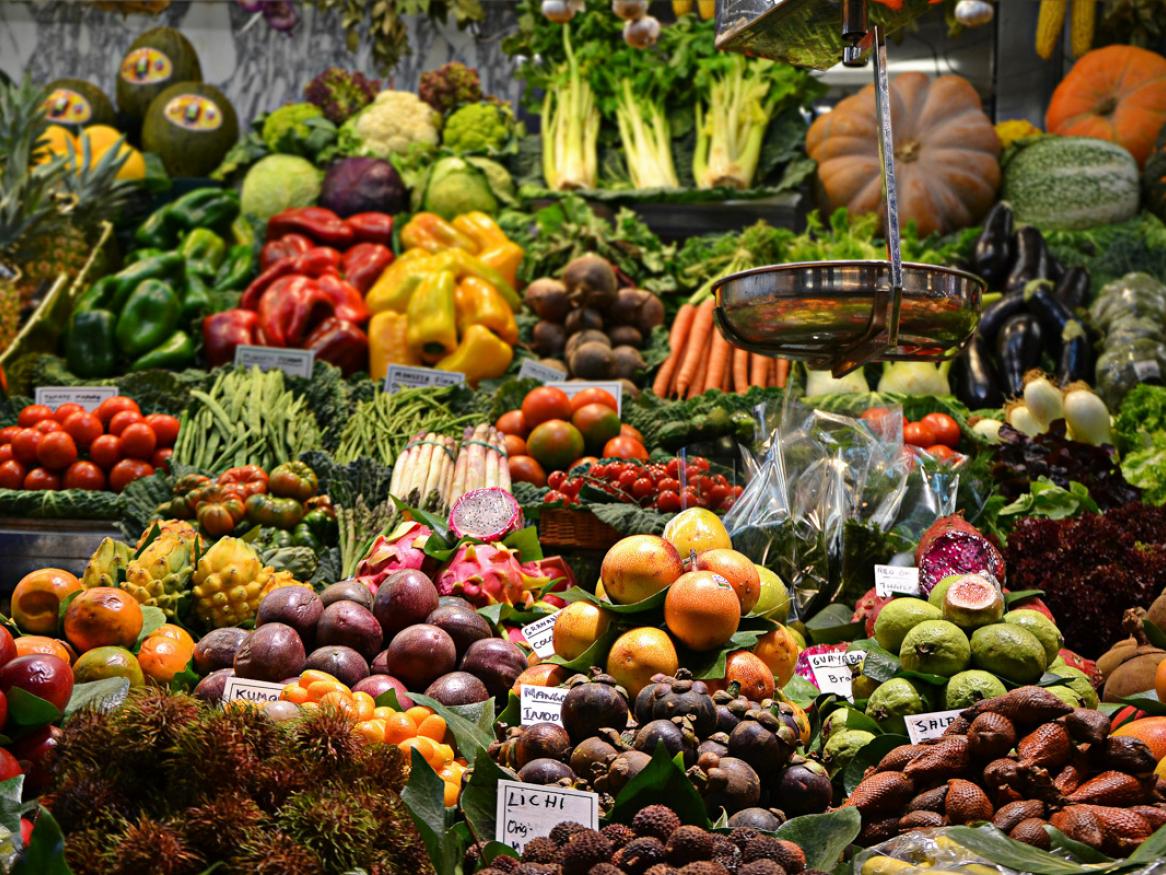 Vegetables at a food market