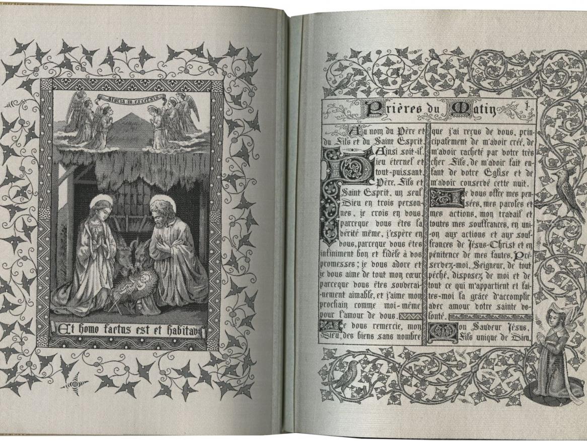A woven Book of Hours