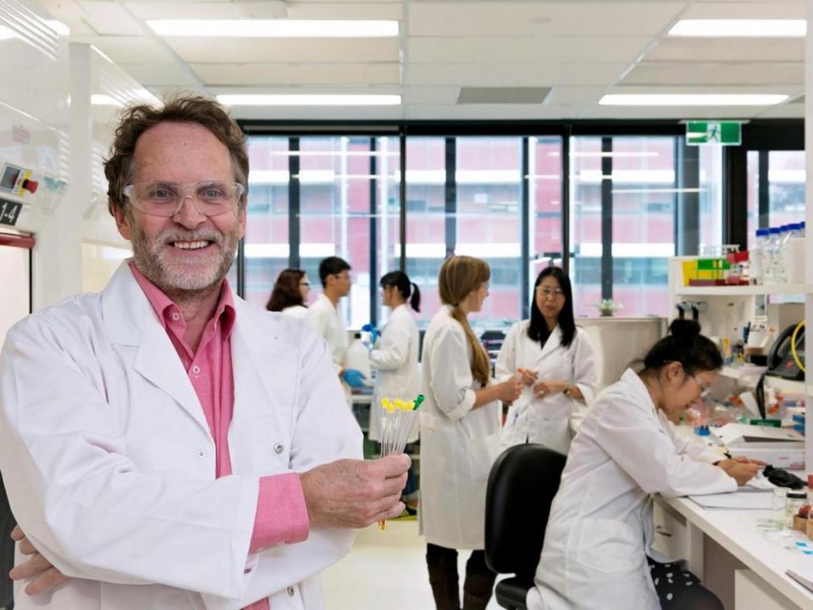 Andrew Abell in lab