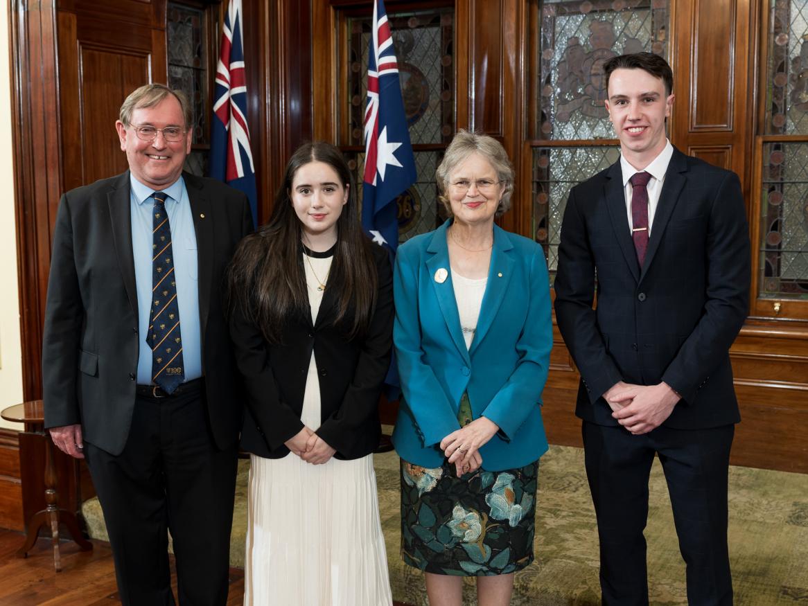 Hawker Scholarship recipients at the official event.