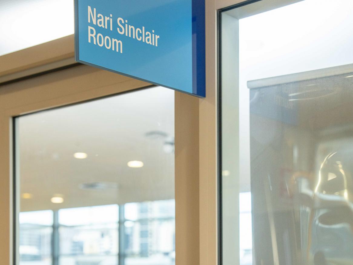 Outside the Nari Sinclair Room