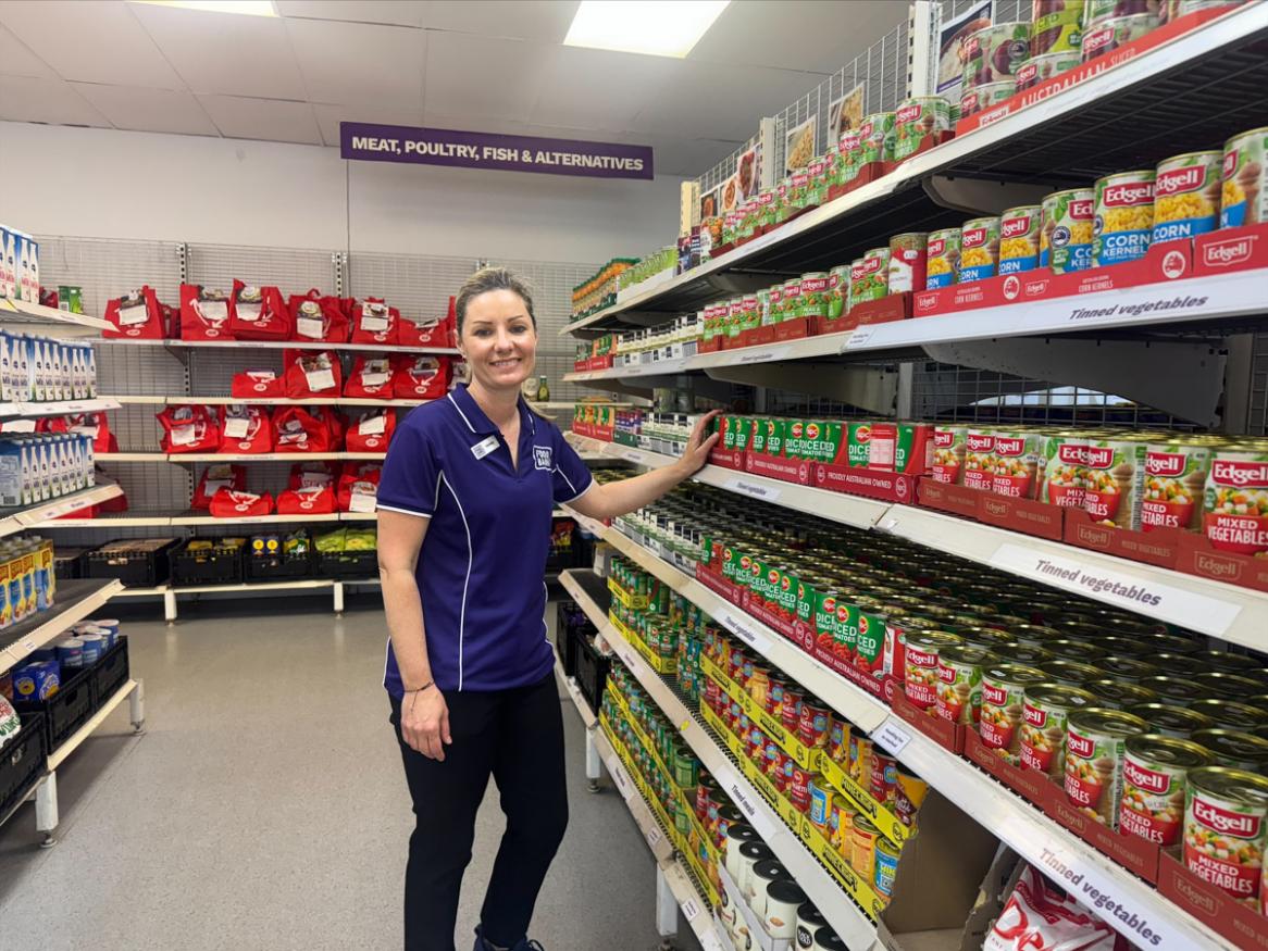 A volunteer at a Foodbank SA & NT Food Hub courtesy Foodbank SA & NT