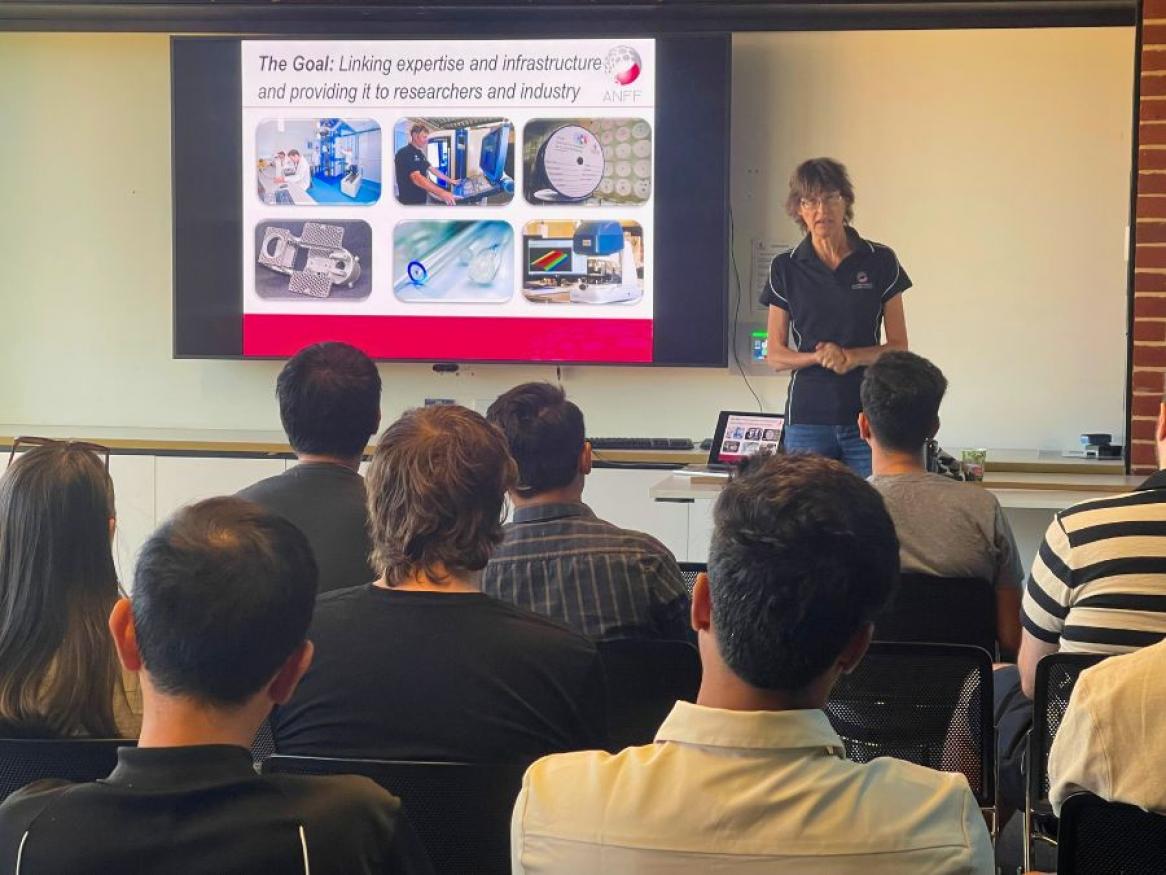Heike presenting during Optofab Seminar on March 27 2025