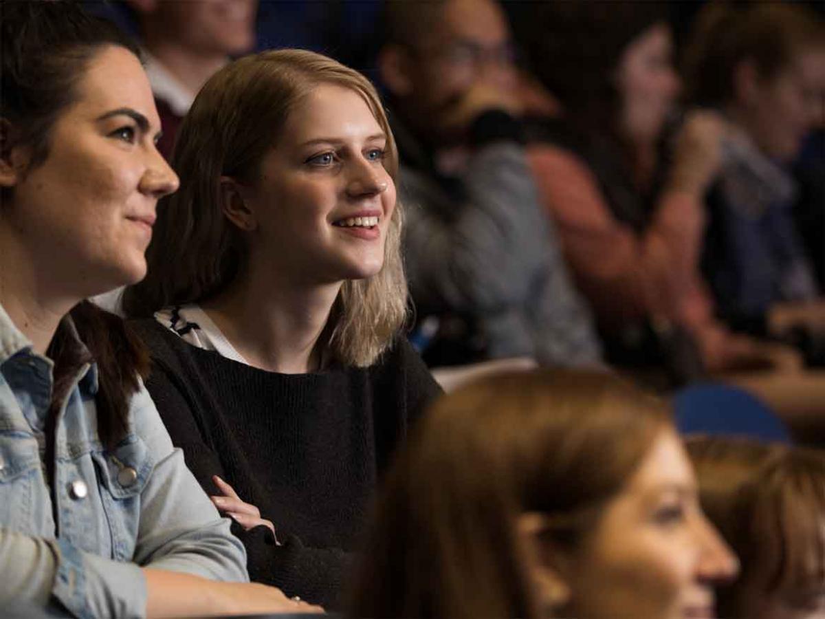 Students in a lecture theatre