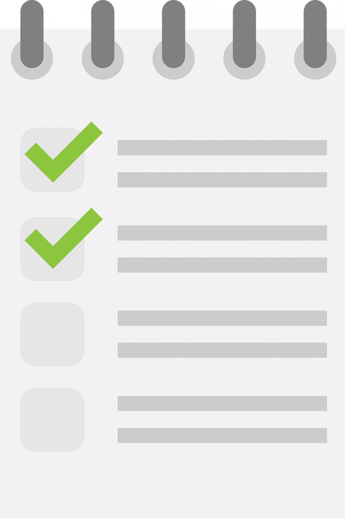 Checklist image with green ticks
