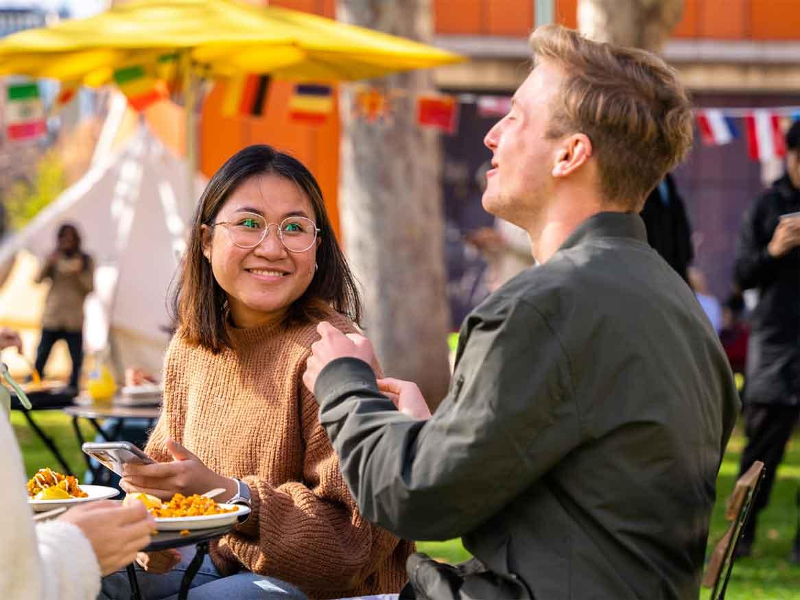 Students on campus