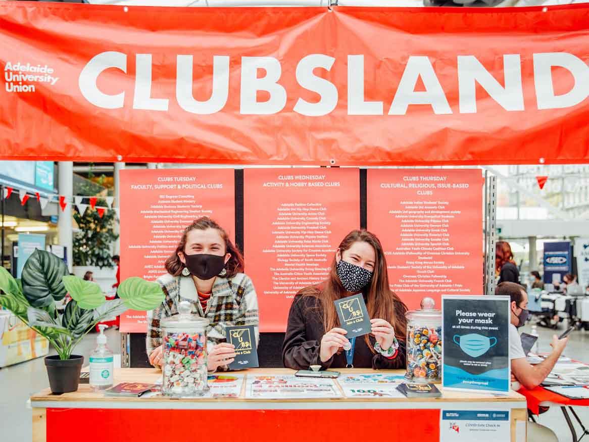 Clubsland booth on campus