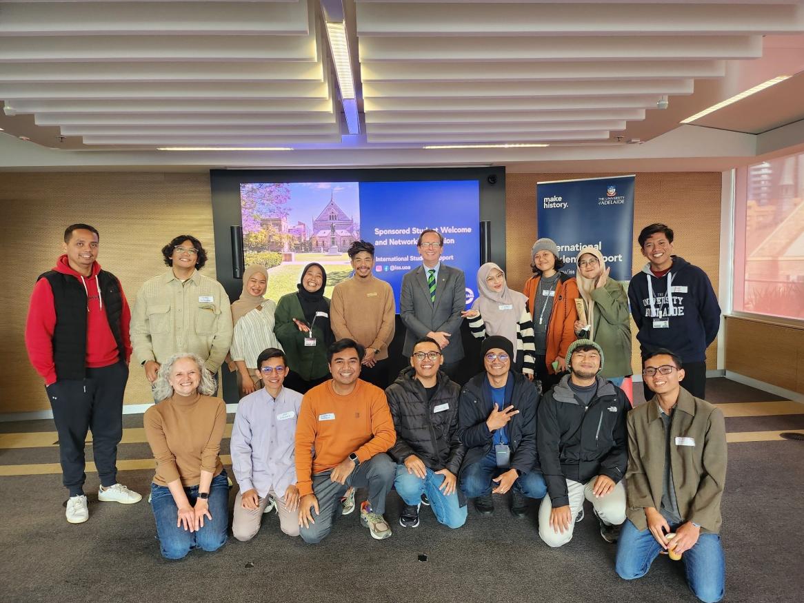 Group of sponsored students at previous welcome