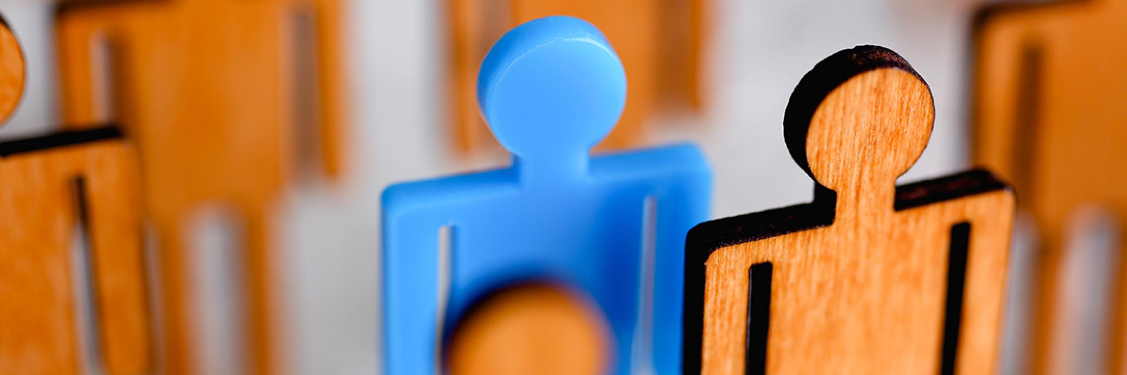 wooden cut out people