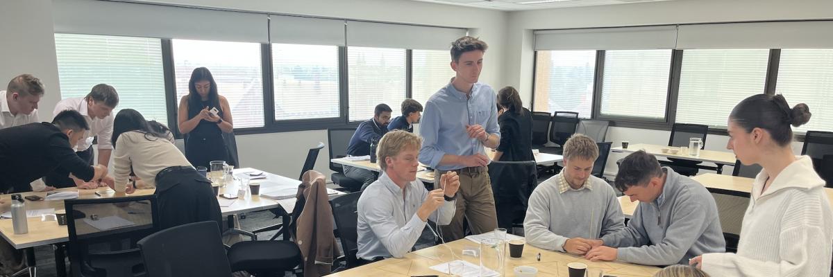 Participants engaging in a group activity as part of the GDP.