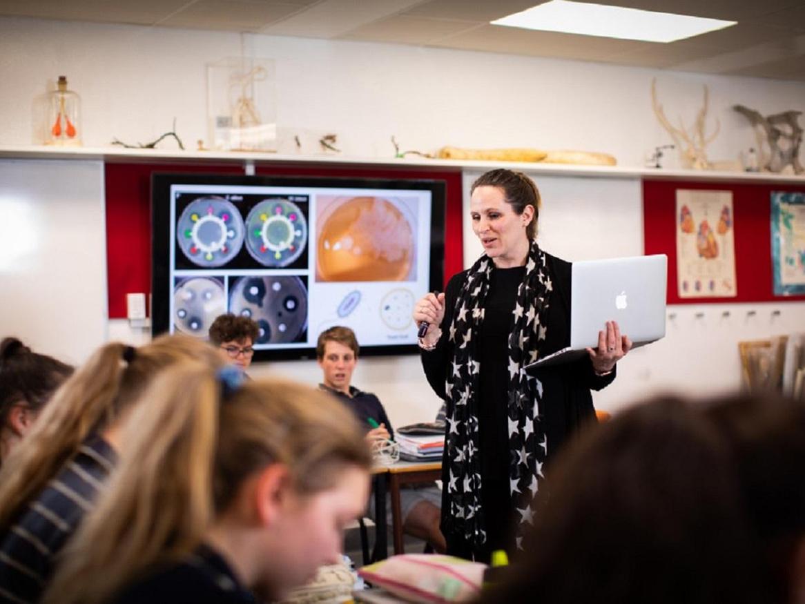 teacher in a classroom