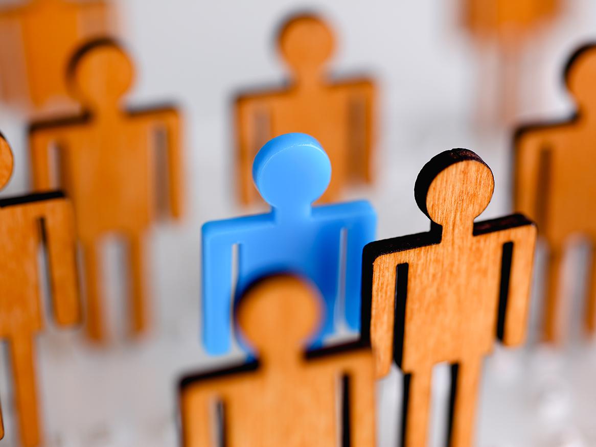 wooden cut out people