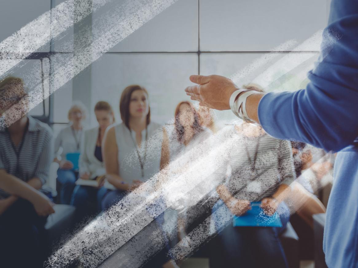 Group of professionals in a training session