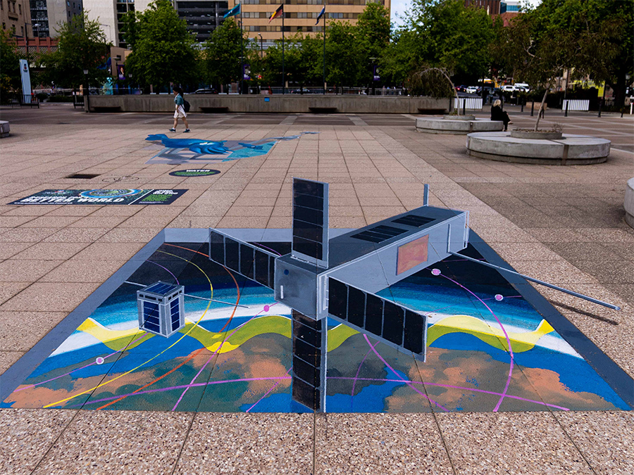 Space 3D street art