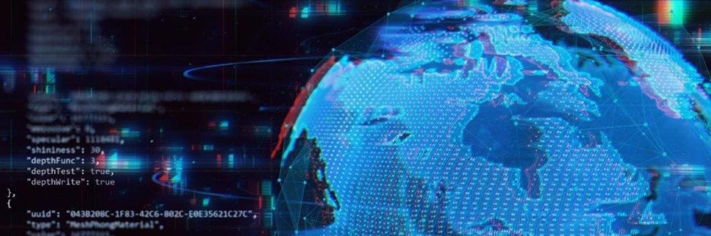 Cyber security with globe