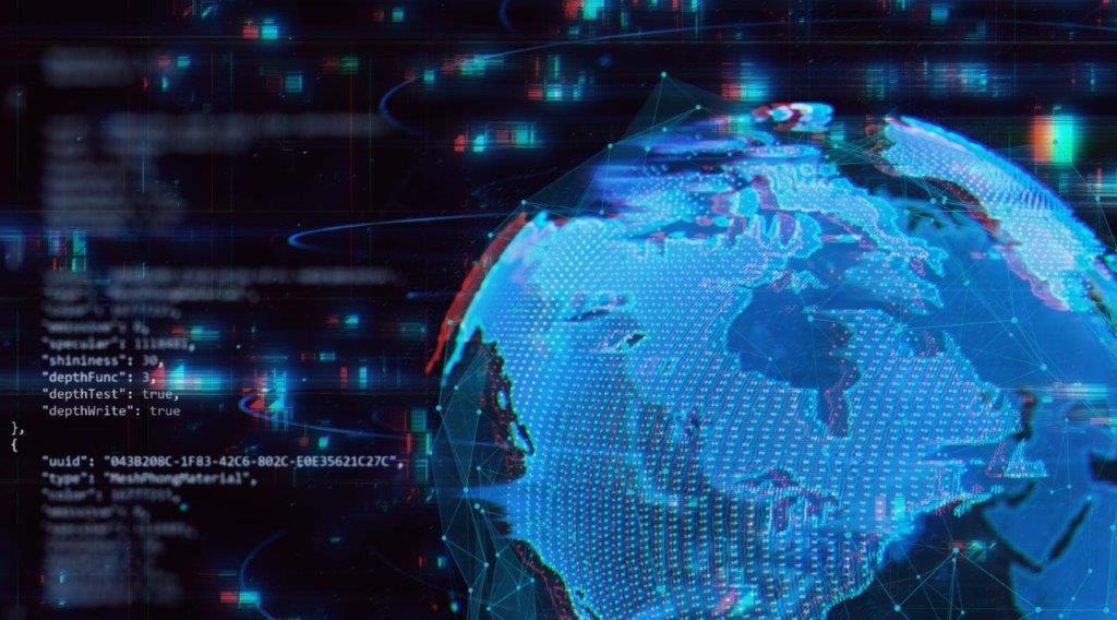 Cyber security with globe