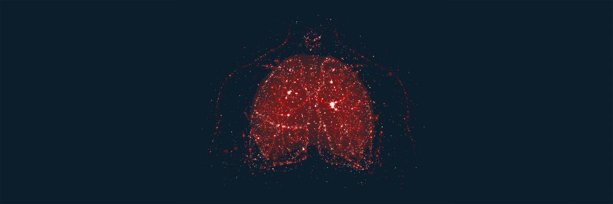 A graphic of lungs