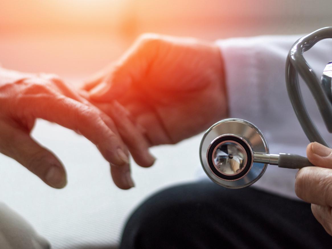 Parkinson's patient with doctor