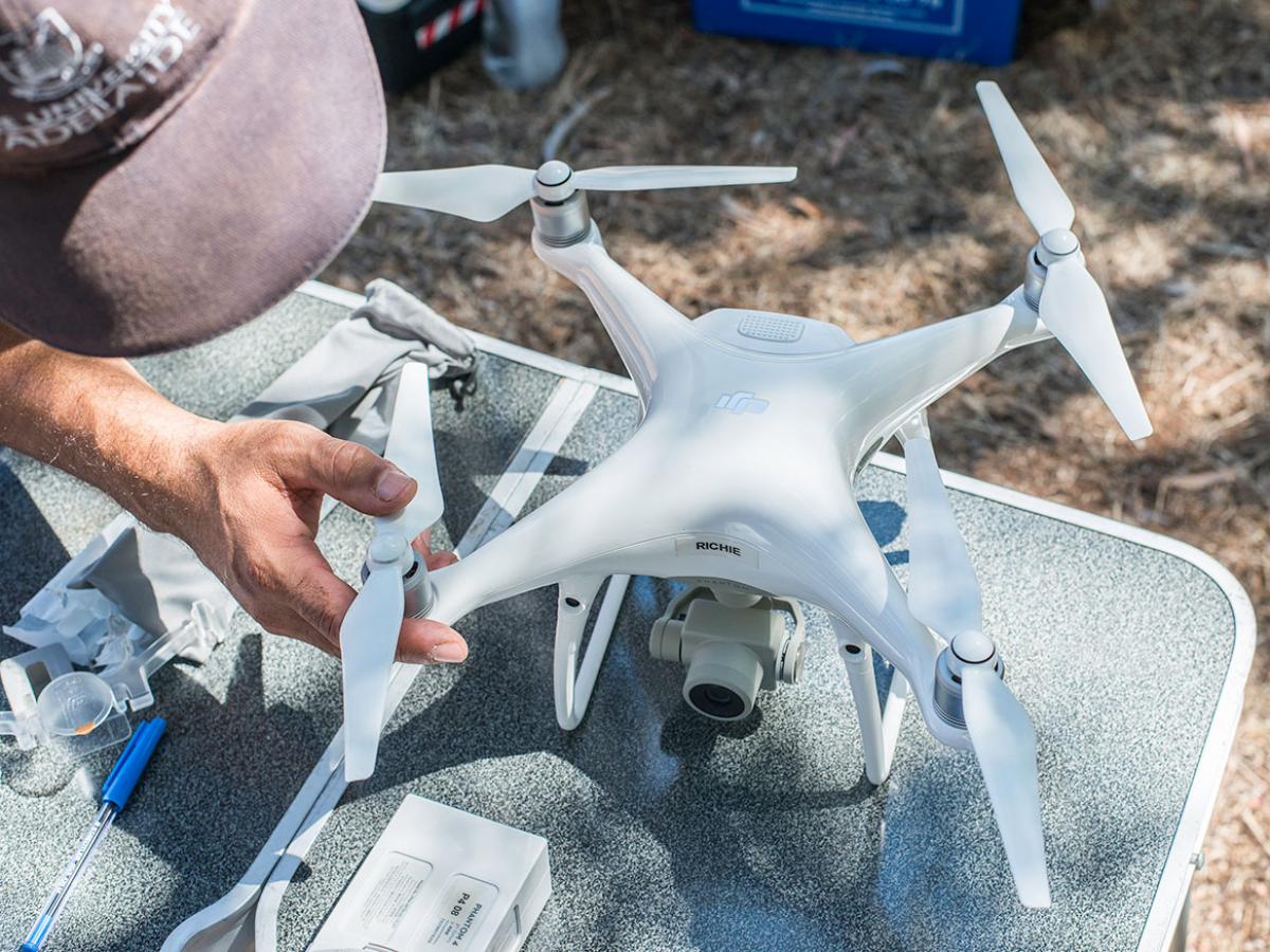 Flying drones on campus