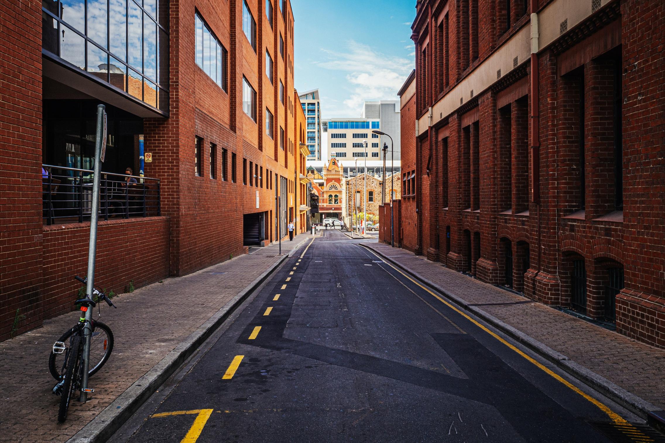 deserted street in Adelaide