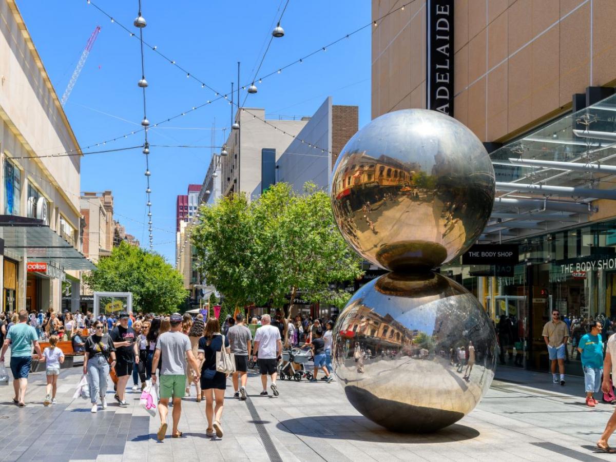 People Walking in Rundle Mall