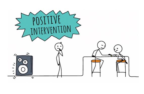 Positive intervention cartoon