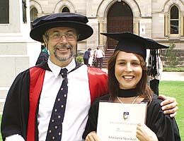 Professor John Kaldi with daughter Anastasia Kaldi