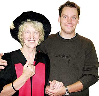 Dr Kate Cadman with her son Paul