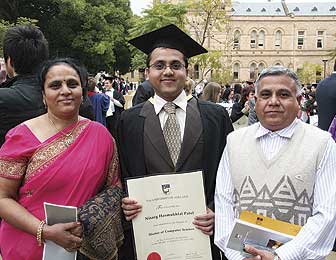 Nisarg Hasmukhlal Patel and Parents