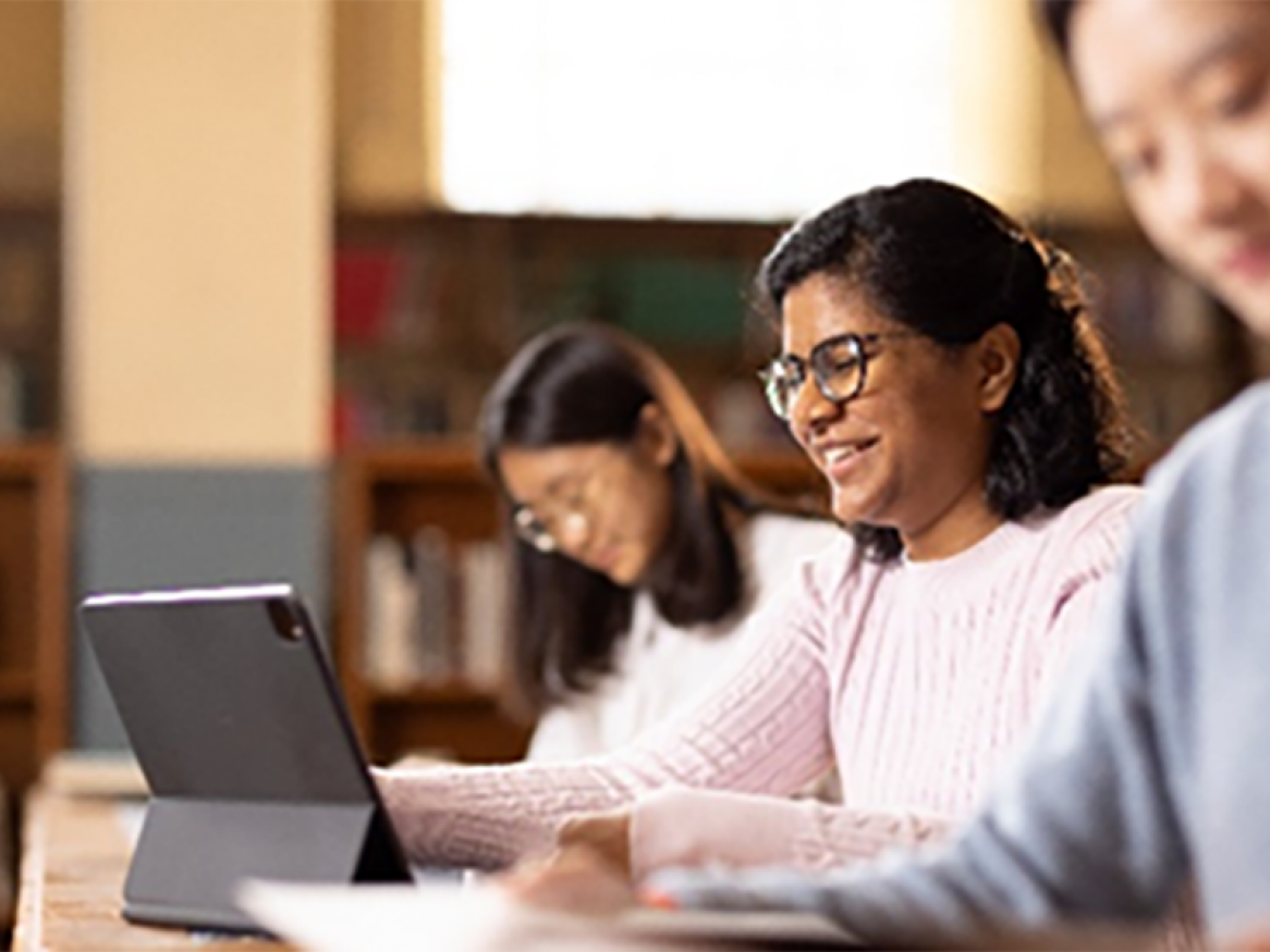 Students studying