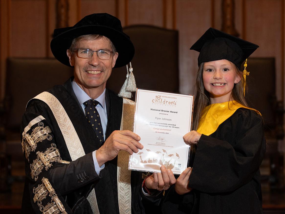 Vice-Chancellor Children's Uni Graduation