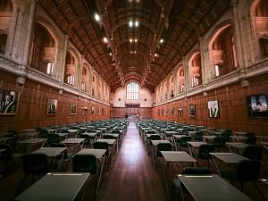 Examination Tables inside Bonython Hall